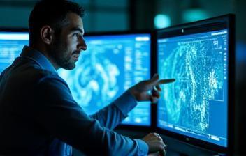 Engineer analyzing network coverage in real settings
