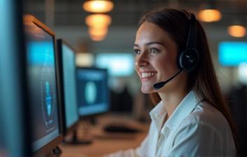 Support specialist assisting a customer remotely